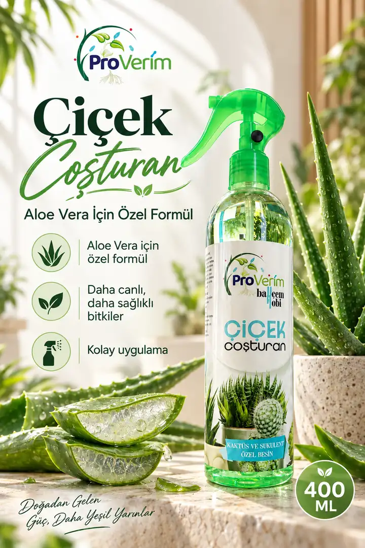 Aloe Vera için Bitki Besini Sprey 400 ml – Proverim Çiçek Coşturan